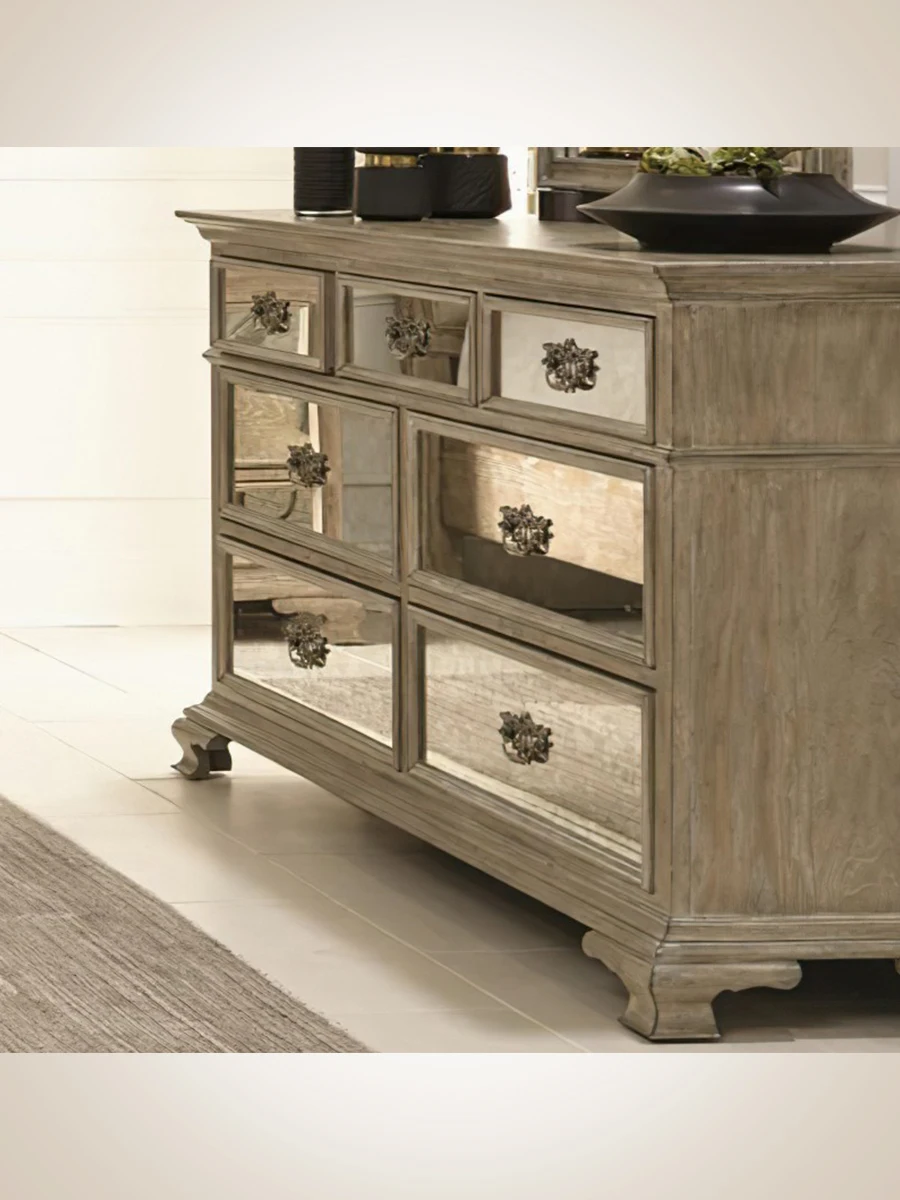 American rural retro oak cabinets French antique making of old storage drawers and cabinets villa high-grade furniture