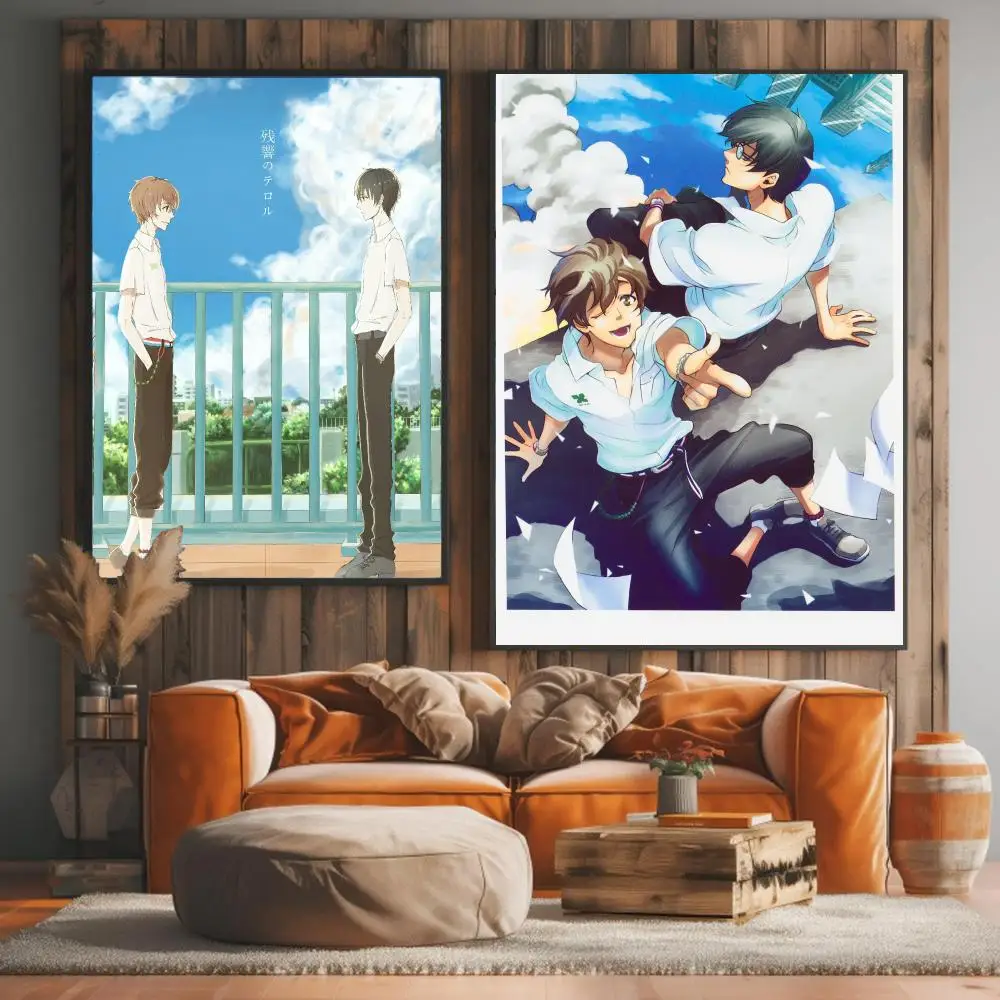 anime T-Terror in Resonance-E Painting Calligraphy Elegant Botanical Decor for Living Room Modern Interior Design