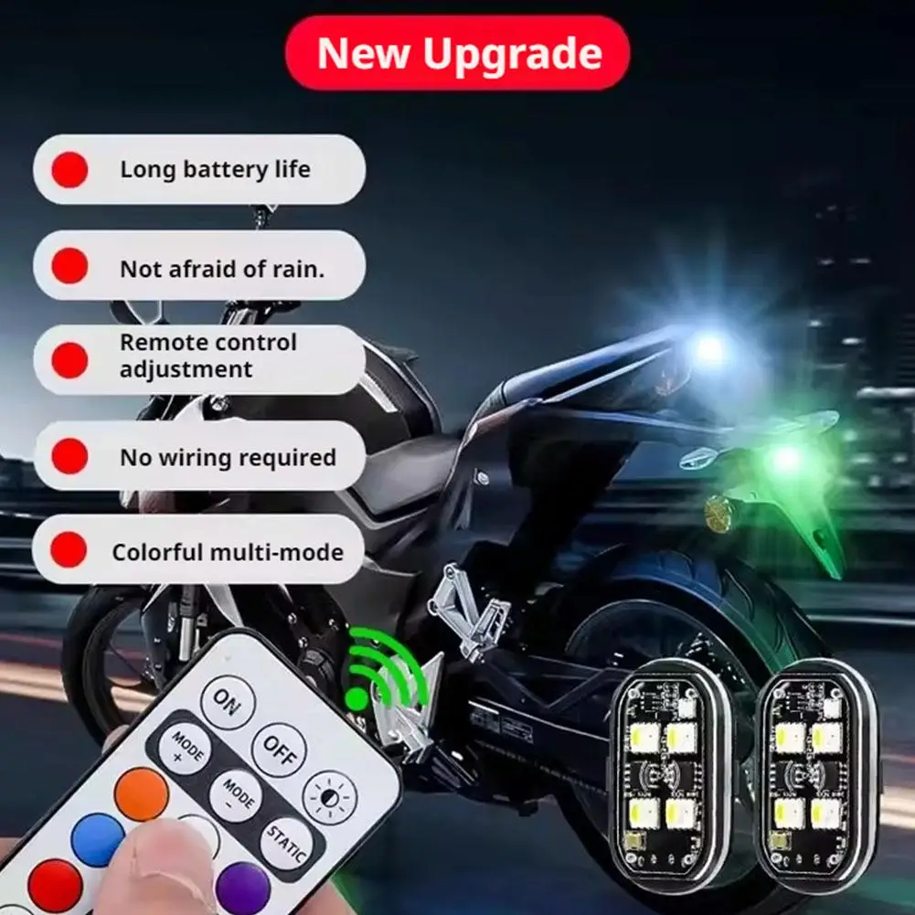 

RGB Led Car Strobe Lights Motorcycle LED Flash Position Aircraft Wireless Helicopter Warning Lights Airplane Light Accessor R9R6