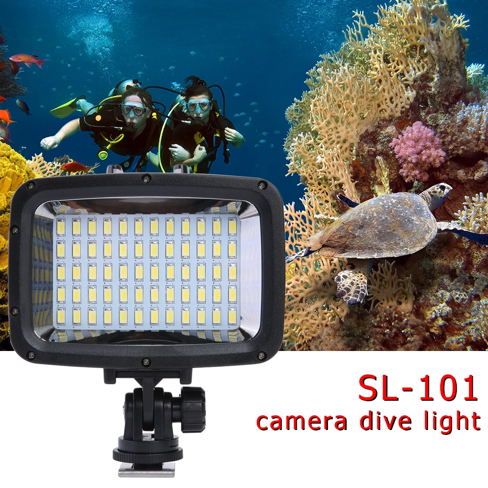 SL-101 Diving LED Video Light Waterproof Underwater Fill Light 1800LM for GoPro