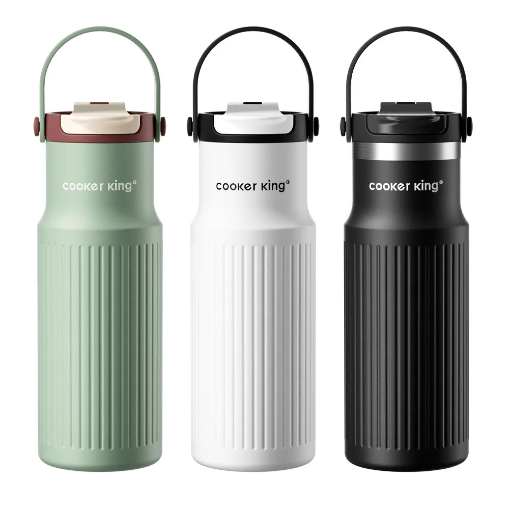 

COOKER KING термос из нержавеющей стали 316 650 мл детская спортивная бутылка для воды герметичная портативная чашка для воды для кампуса уличная чашка с ручкой