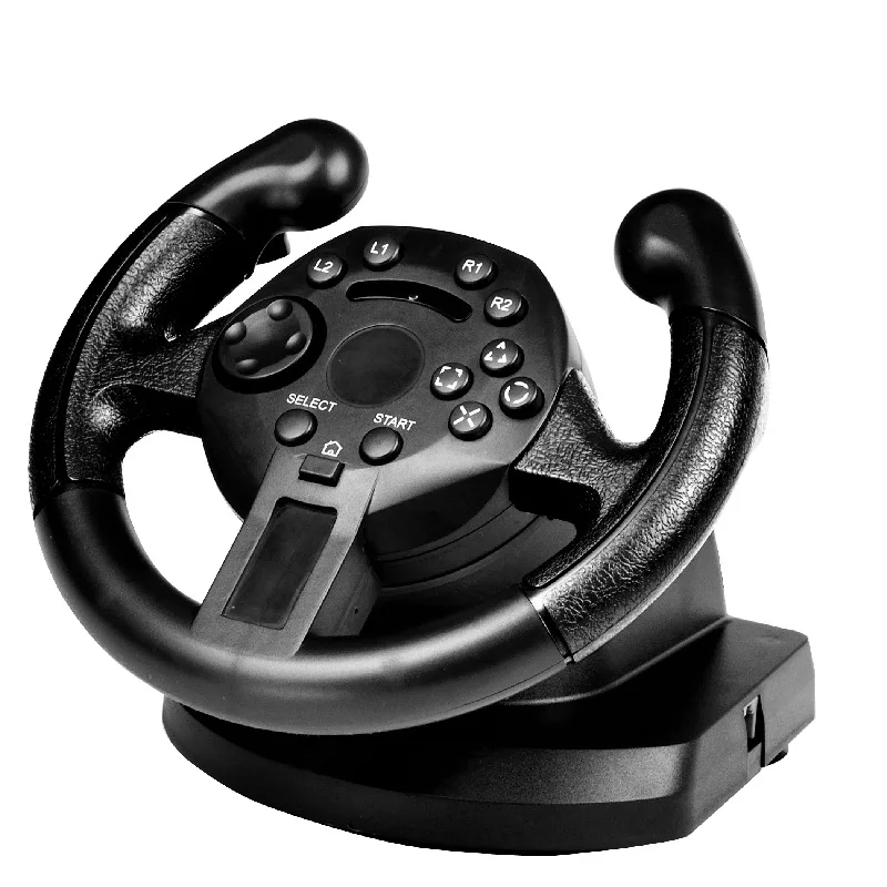 Mini Ps3/PC all-in-one racing steering wheel, simulated driving gamepad, vibrating game steering wheel