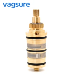 Brass Thermostatic Shower Cartridge Valve Cold & Hot Mixing Valve For Shower Mixer Tap Shower Bath Thermostat Cartridge