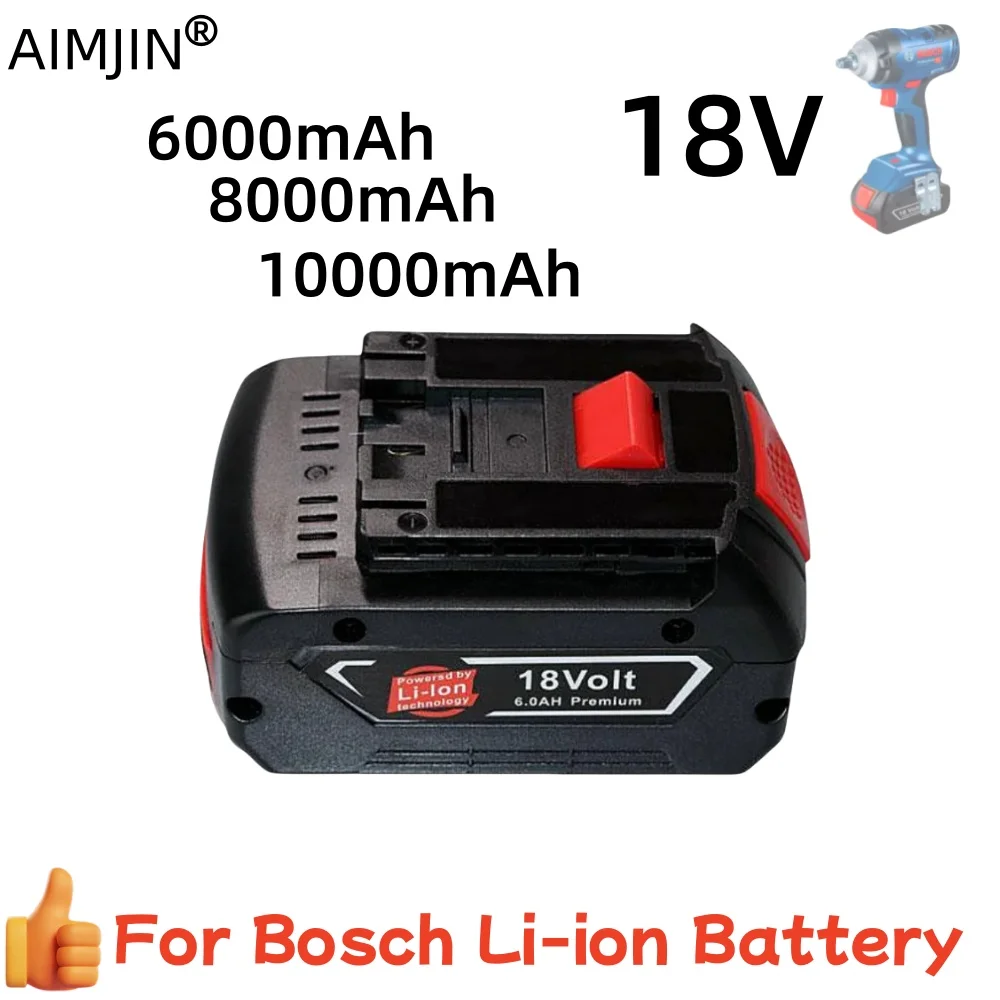 

18V 6.0Ah-10.0Ah replaceable battery, suitable for Bosch 18V cordless drill tool BAT609 BAT609G BAT618G BAT614