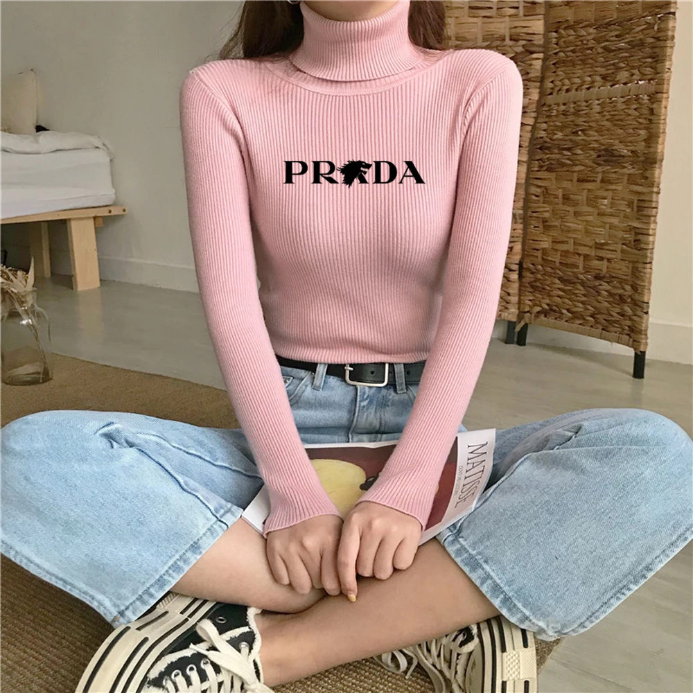 Autumn Winter Thick Sweater Women Knitted Pullover Ribbed Sweater Long Sleeve Turtleneck Slim Warm Soft Pull Femme Jumper 2024