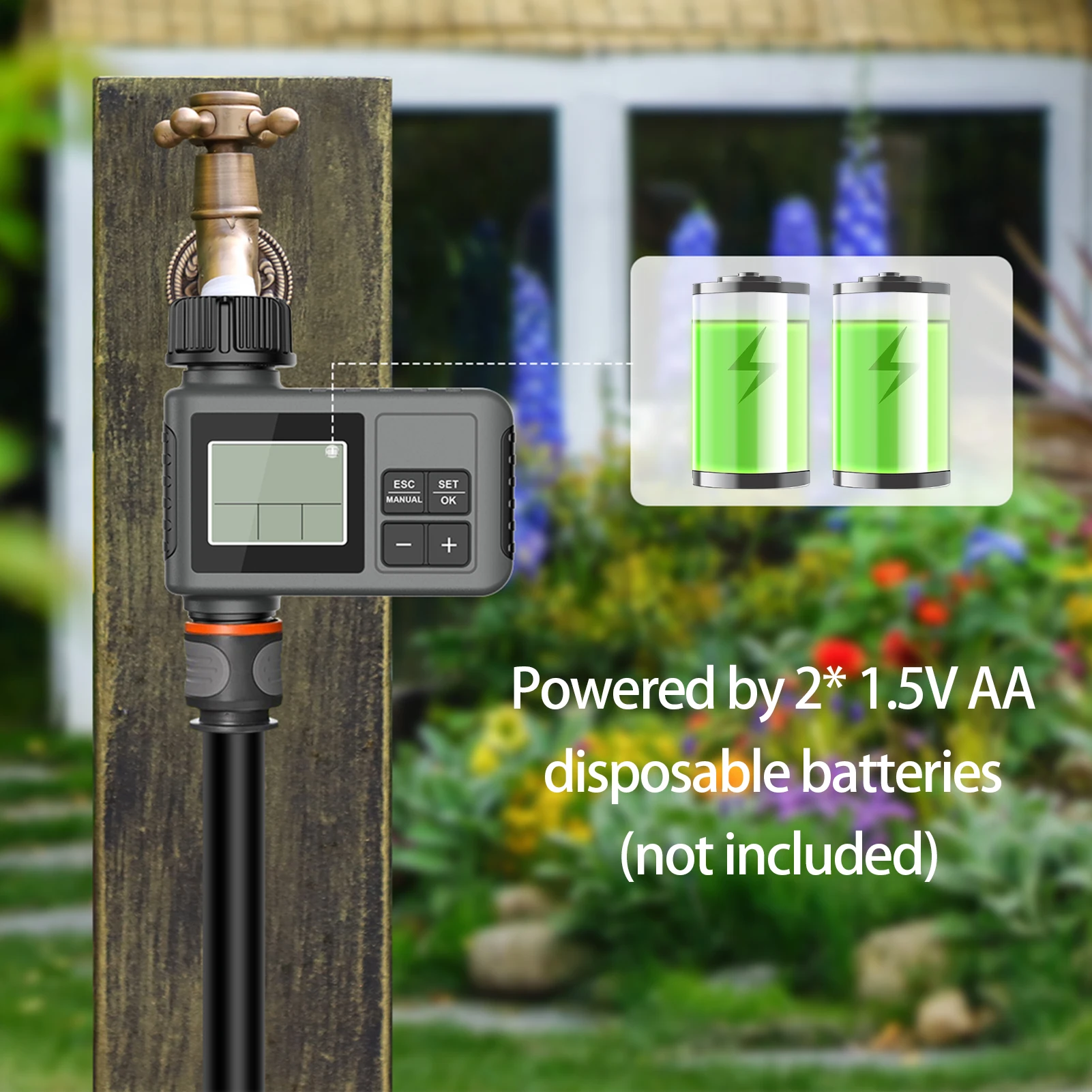 Water Timer Irrigation System Programmable Garden Watering Sprinkler Child Lock 1 Outlet Intelligent Timing Valves Controller