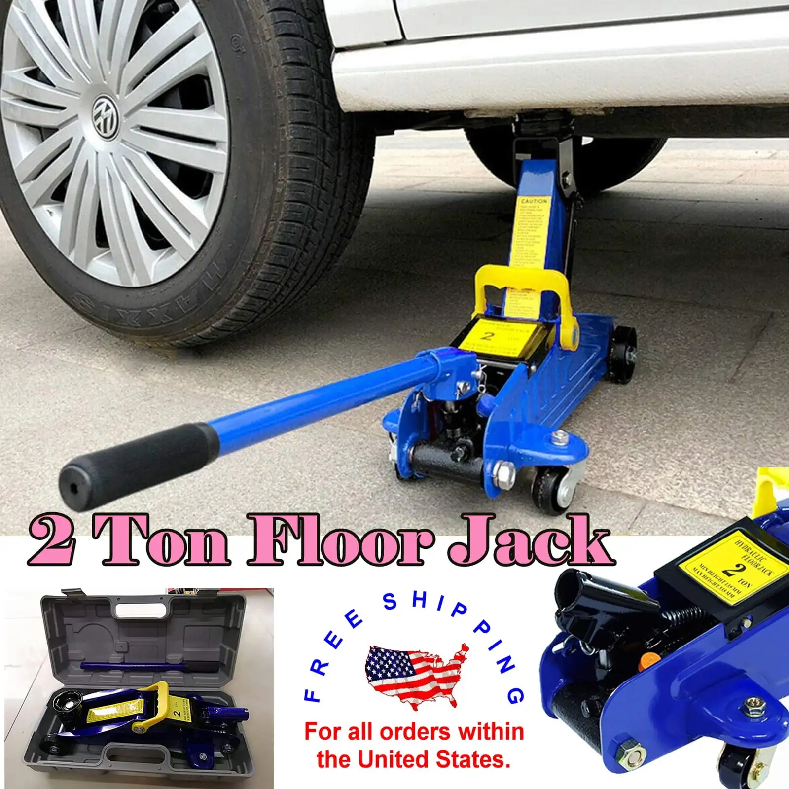 

2Ton Hydraulic Trolley Floor Jack Low Profile Car Van Garage Lift TUV Effortless