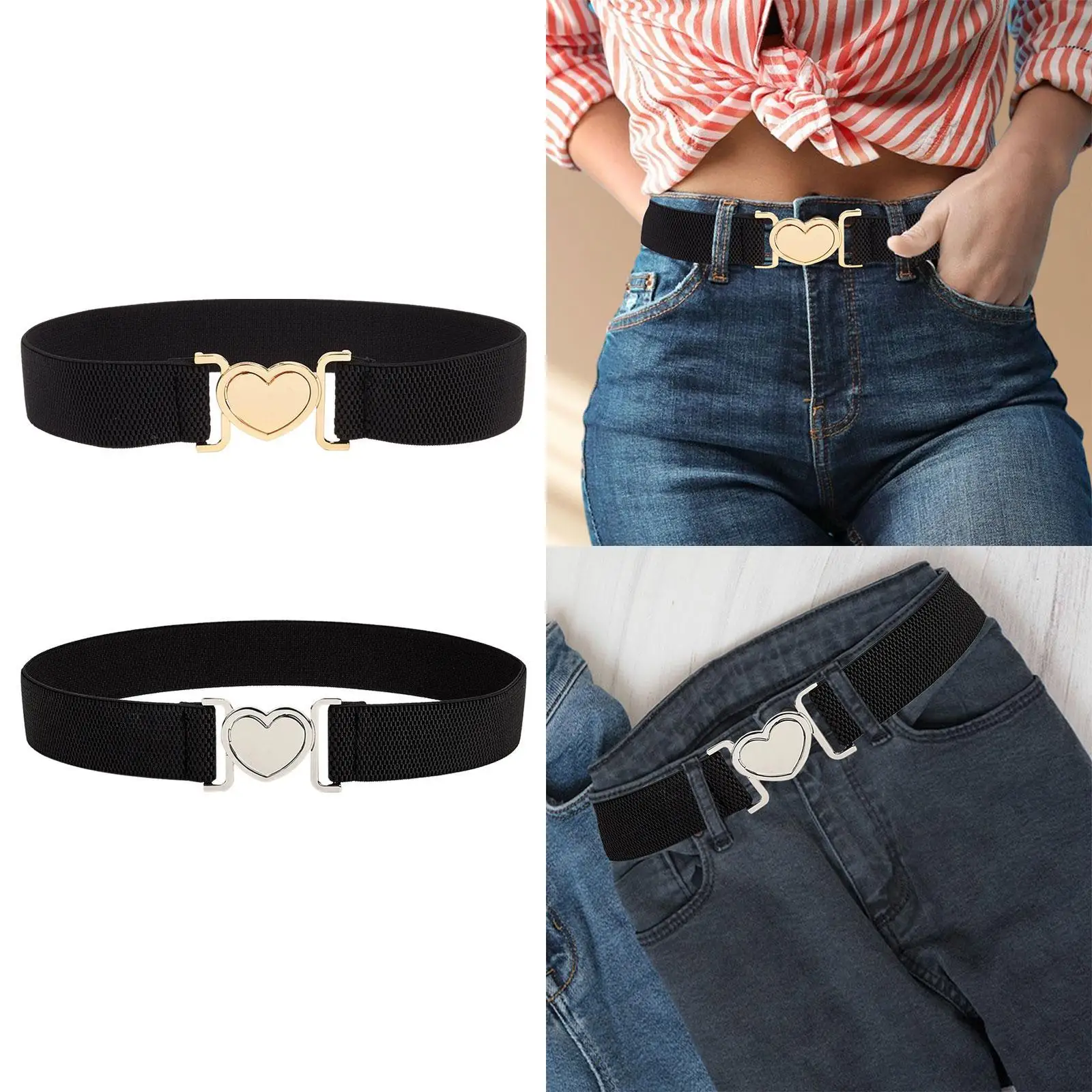 

Women Elastic Waist Belt Portable Simple Waistband for Birthday Gift Streetwear