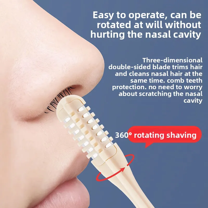 Nose Hair Trimmer Clipper For Men Stainless Steel Nasal Hair Scissors Ear Nose Beard Grooming Kit Portable
