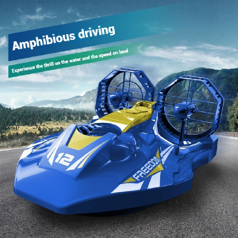 

Новый скоростной катер с дистанционным управлением, на воздушной подушке, радиоуправляемая зарядка-амфибия, дрифт, 2,4 г, модель, детская игрушка, лодка с дистанционным управлением, подарок