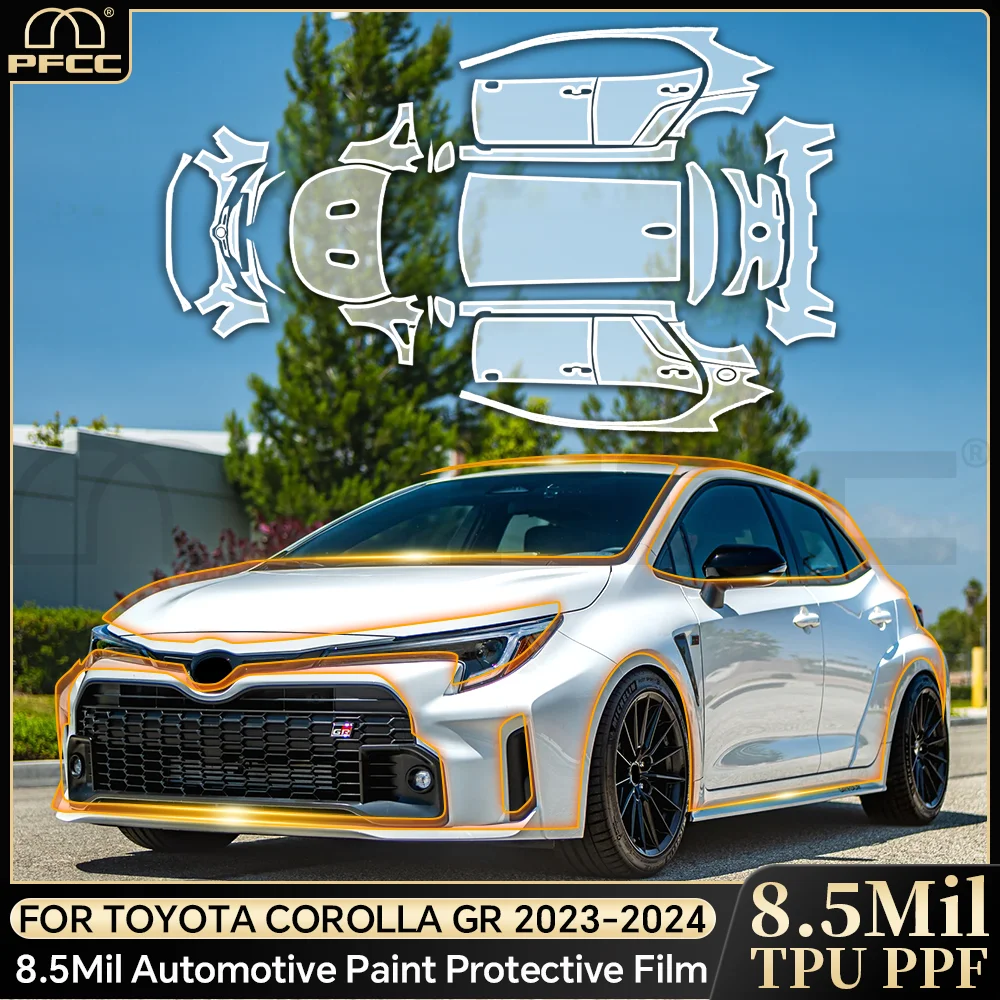 

9MIL For Toyota Corolla GR 2023 2024 Paint Protection Film Clear Bra Car Body Anti-scratch Pre-ut PPF Resistant Invisible Cover