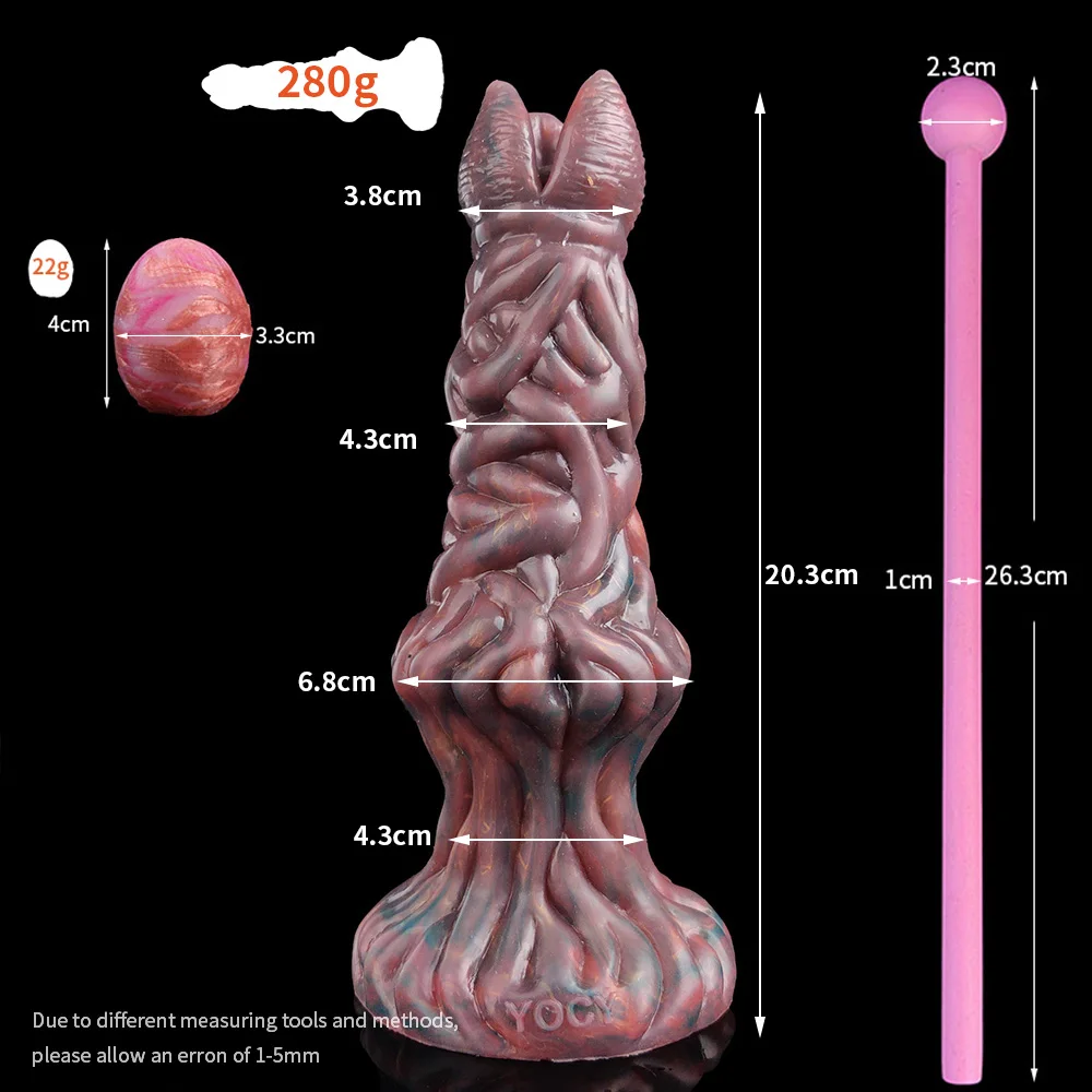 YOCY Ovipositor Dildo Big Knot Alien Silicone Anal Vaginal Pleasure Sex Toy For Women Lay Eggs Adult Games Massager Masturbator