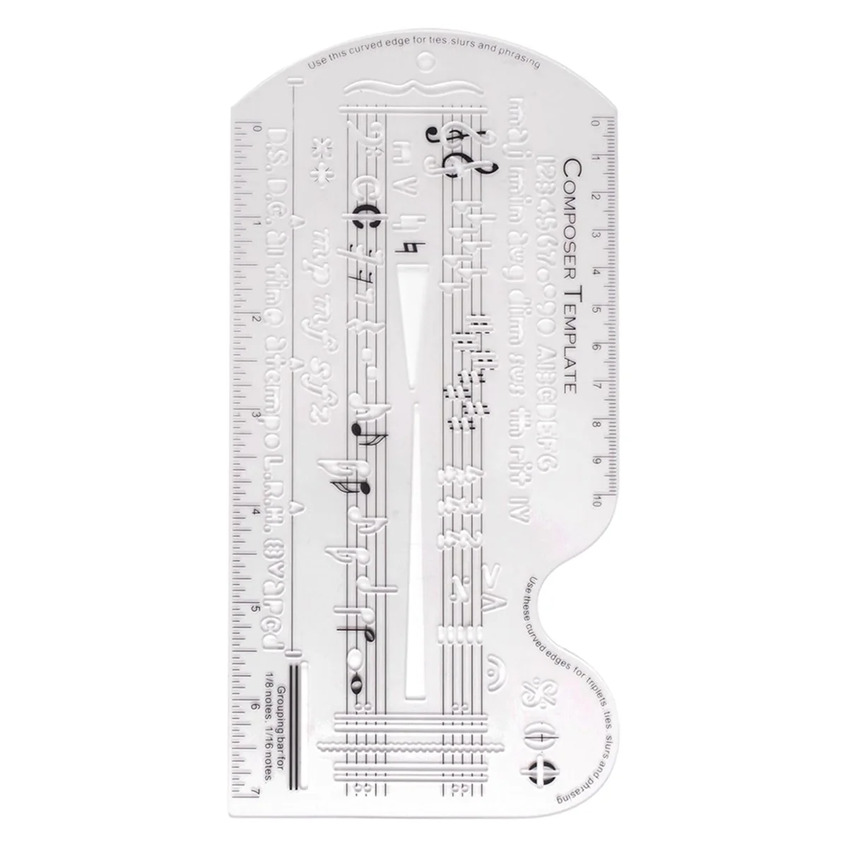 A40T Song Writer'S Composing Template Stencil for Music Notes & Symbols Staff Drawing Ruler Music Composition Accessories A