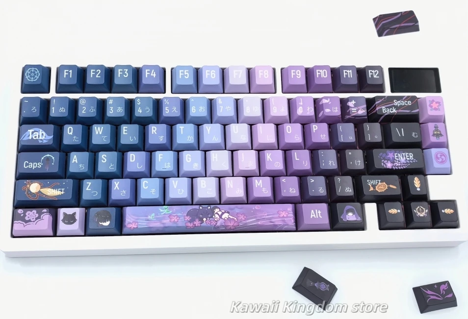 

Genshin Impact Wanderer Keycaps Key Cherry Profile Pbt Thermal Sublimation Mechanical Keyboard Anime Keycaps Keyboard
