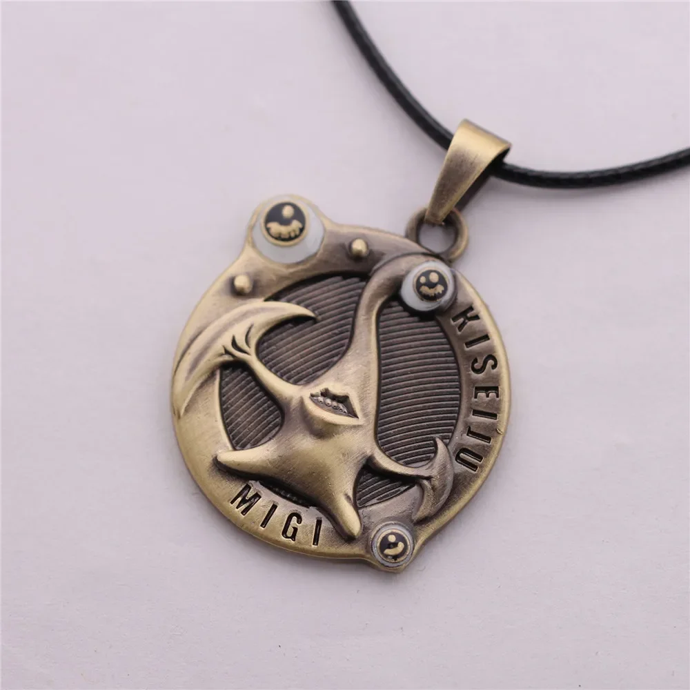 Anime Parasitic Beast MIGI Pendant Necklace for Men Women Vintage Bronze Silver Color Choker Necklace Fans Cosplay Jewelry Gifts