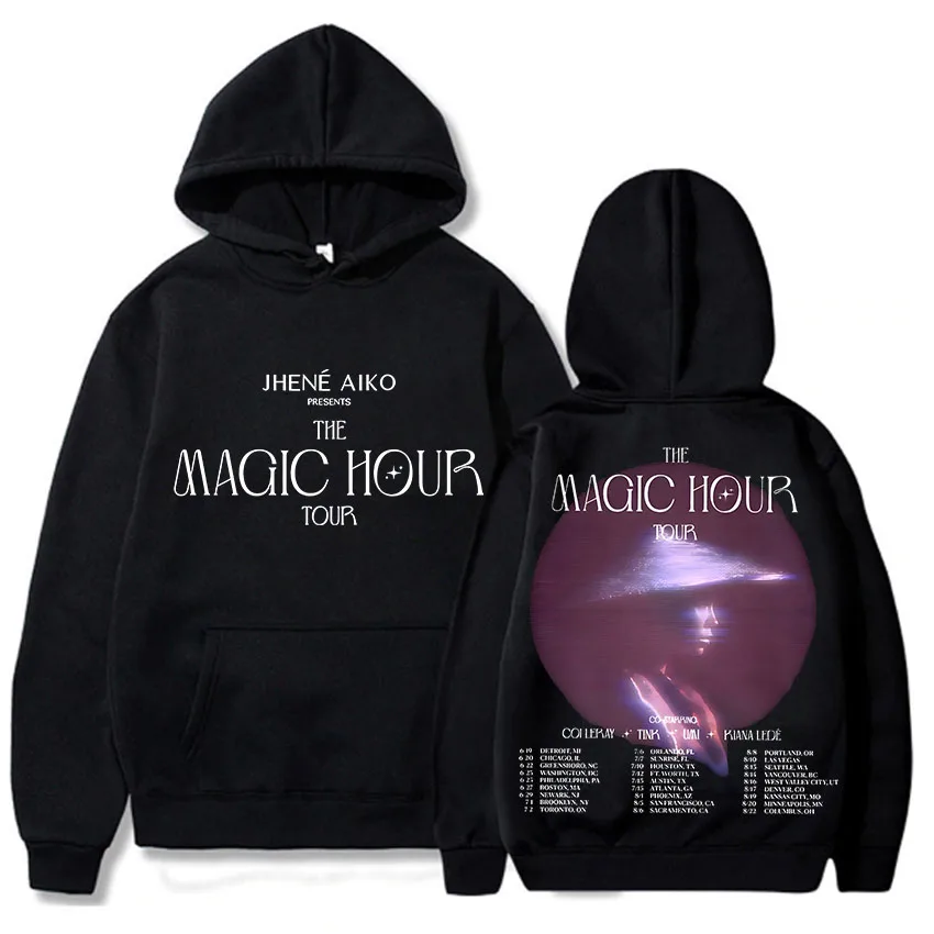 Jhene Aiko-Sudadera con capucha y estampado en la espalda, suéter de lana de Hip Hop, manga larga, ropa con capucha Grunge, jerséis Punk cómodos