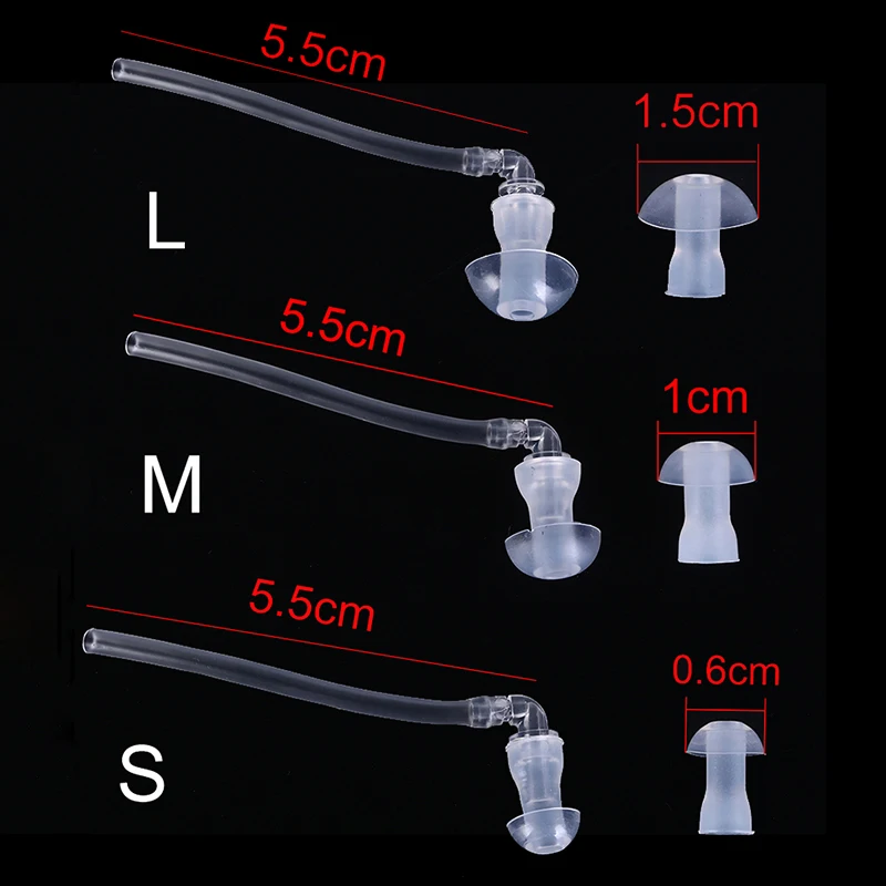 

1set Hearing Aids Accessories New Hearing Aid Earplug Ear Plugs Eartips Domes with Sound Tube Tubes + Domes (L M S) Size