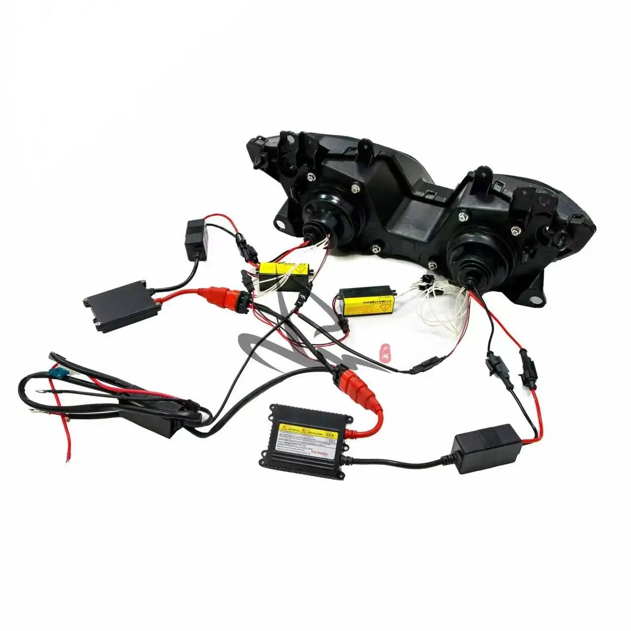 Motorcycle LED Angel Eye Headlight Assembly Fit For Ninja 300 250 2013-2017