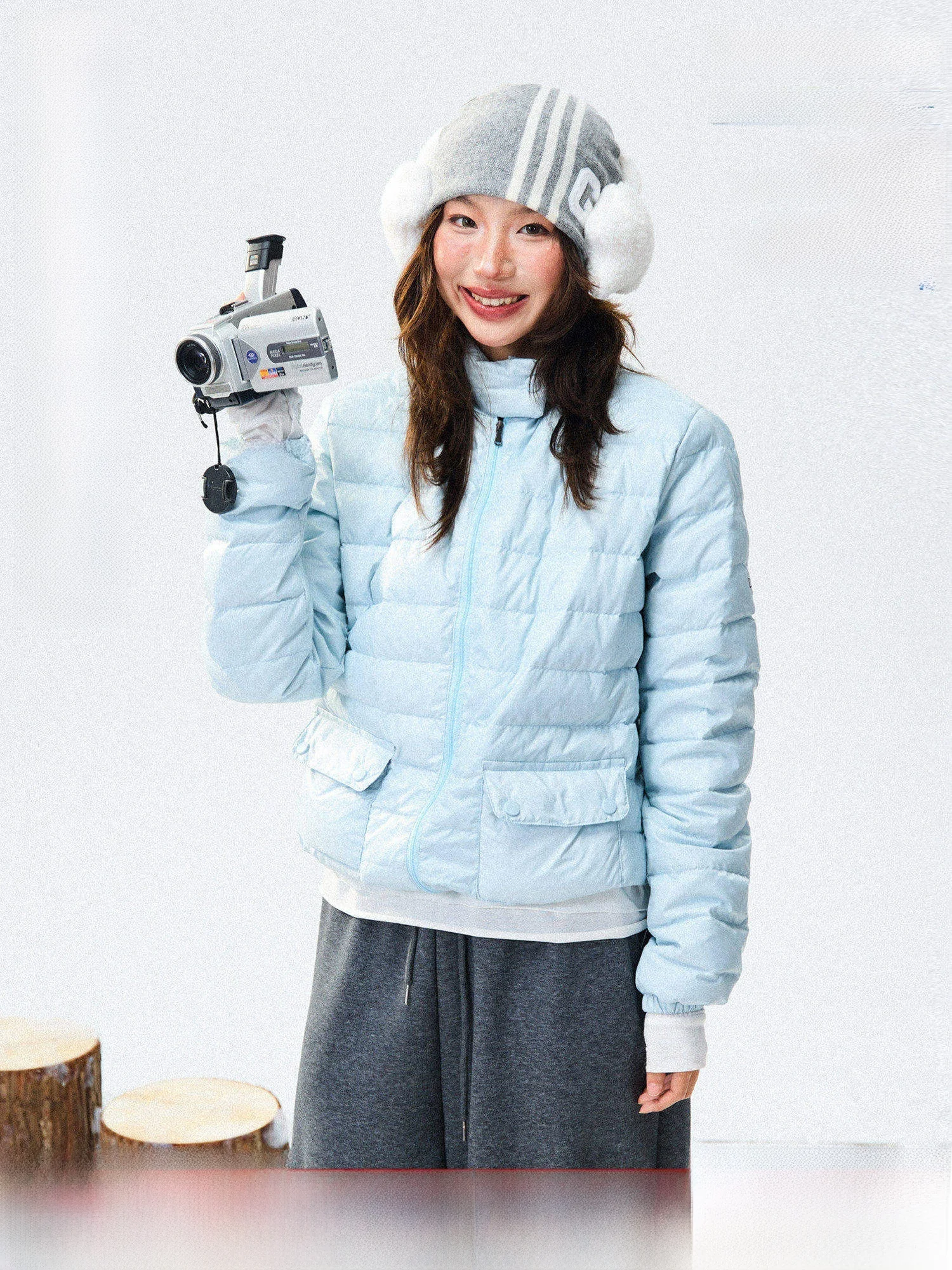 

Молодежный зимний легкий ду-пуховик Jaet, женское морозостойкое теплое пальто с воротником-стойкой, дизайн с инкрустацией в виде костей, прямая трубка