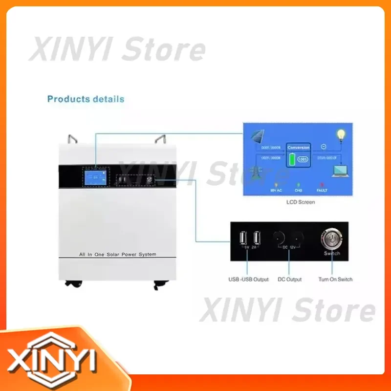 5000W Solar Generator Energy Storage System for All-in-One Solar Power Generation