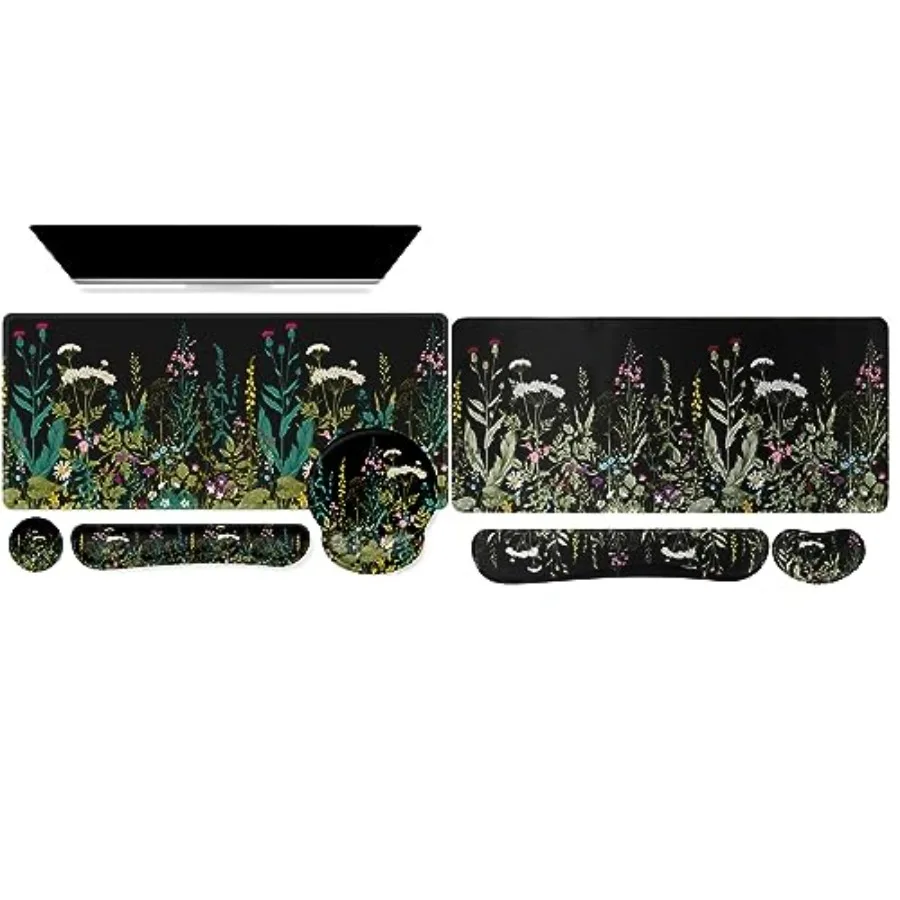 Extended Gaming Mouse Pad, Desk Mat, XXL Large Stable Rubber Base Mousepad with Stitched Edges, Keyboard Mouse Mat Desk Pad for