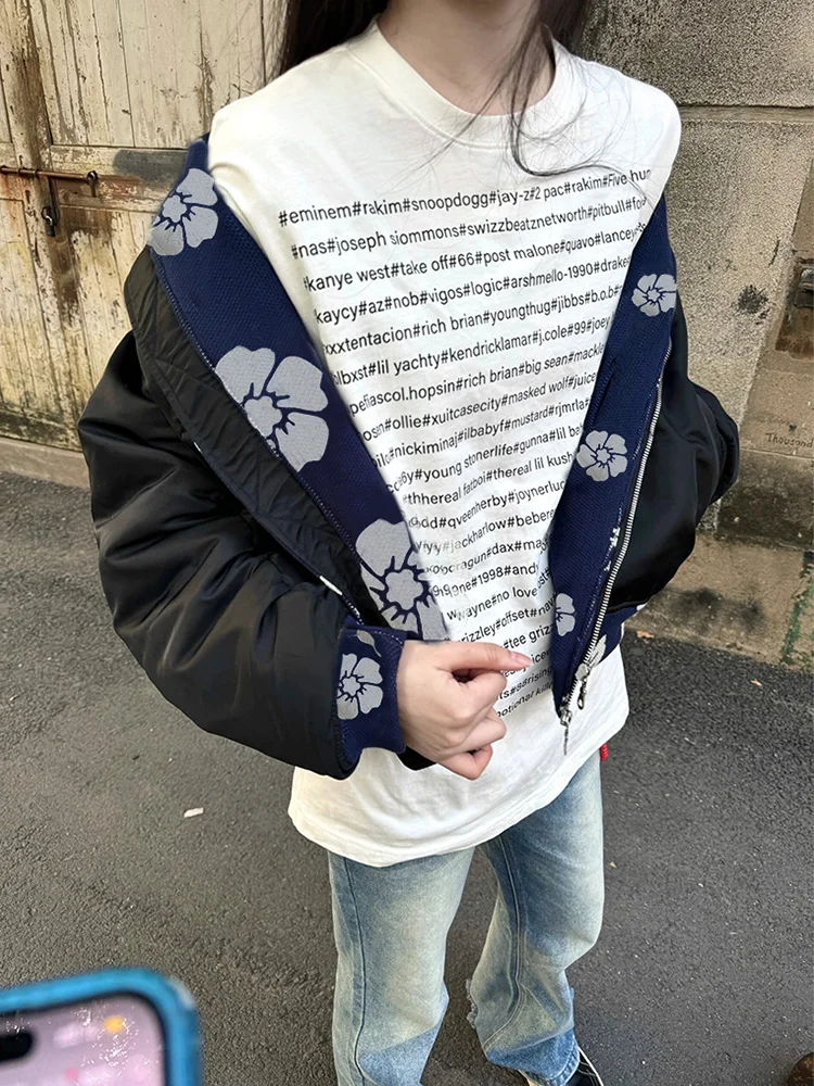 

Bla American Sle Baseball Jaet for Men Spring Autumn Vintage Design Couple Flight Jaet Stand Fit Polyester Fiber