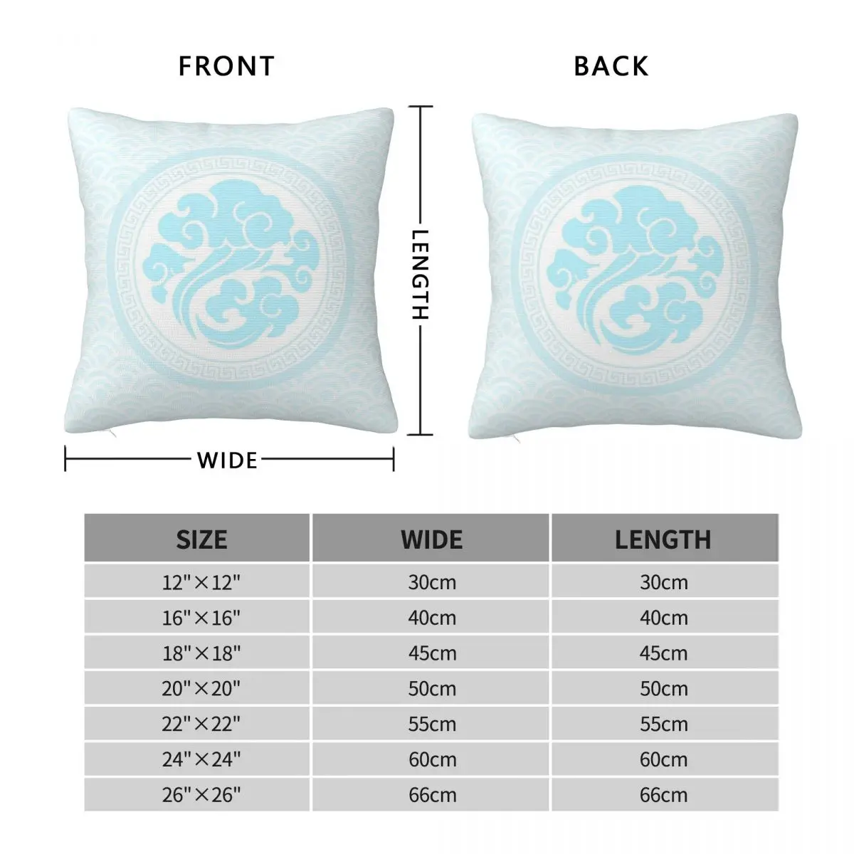 Mo Dao Zu Shi Gusu Lan Clan Square Pillowcase Polyester Linen Velvet Creative Zip Decor Sofa Cushion Cover