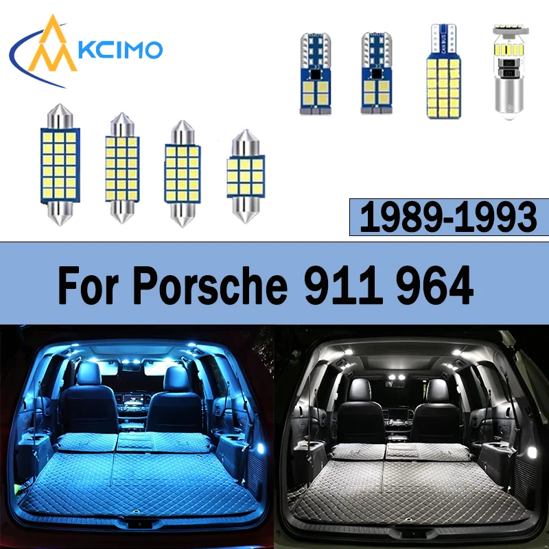 

New LED Interior Light Kit For Porsche 911 964 1989-1993 Bright Canbus Dome Map Trunk Light Bulb Car Interior LED Lamps