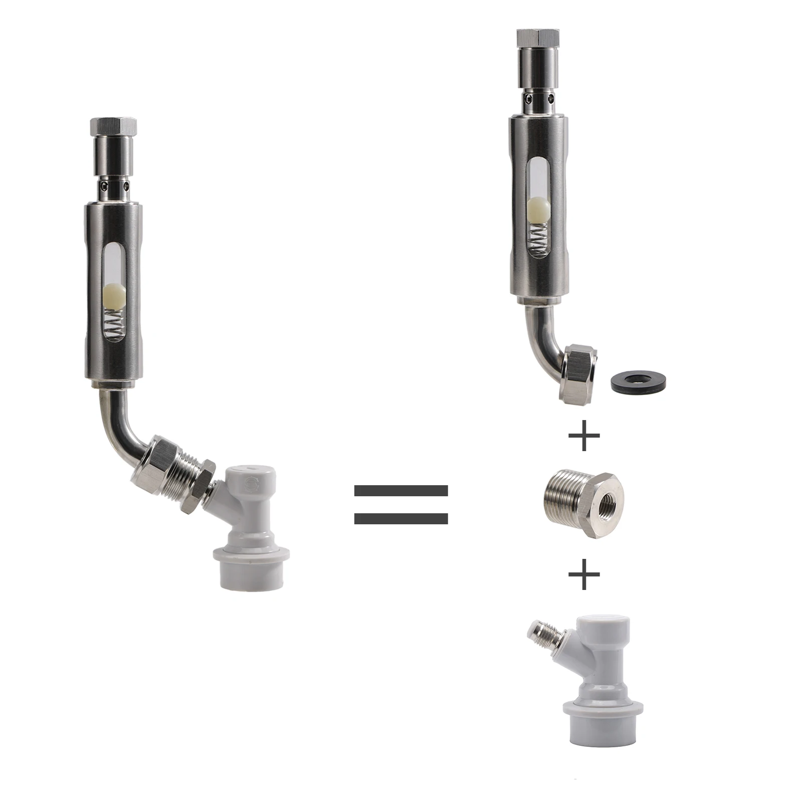 Pro Keg Filler FOB Beer Stop w/Adjustable PRV Manual Keg Filler with Auto Fill Stop No Overflows Counter-pressure Fill view 5