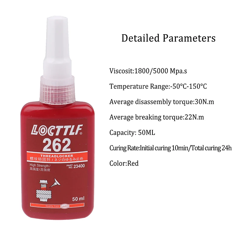 50ml 262 Retaining Compound Thread Locker Adhesive Glue Multi-purpose Use