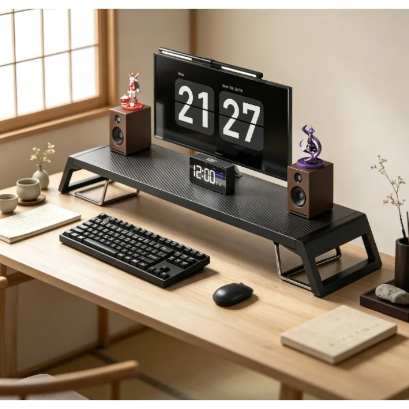 Adjustable Monitor Stand Riser with Storage Shelf and Desktop Organizer for PC, Laptop, Home Office, Study Desk, Workspace