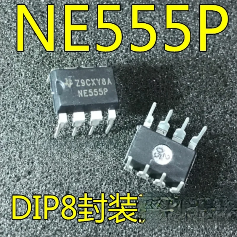 Circuito base de tiempo IC importado, 50 piezas, nuevo, original, NE555, NE555P, inserción directa DIP-8, temporizador