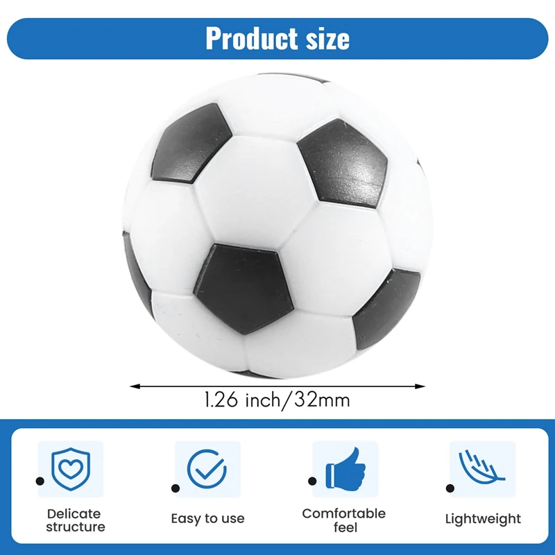 소형 축구 스타일 테이블 볼, 하드 플라스틱 테이블 볼, 카운터 파트 게임, 어린이 장난감, 6 개