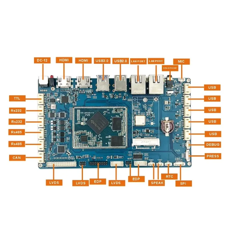 2025 gran oferta Quad Core Android Pcba RK3568 placa base compatible con 4K 1080P Cortex-a55 Rockchip venta al por mayor 1 Oz 1,8 ghz/2,0 ghz Rk35