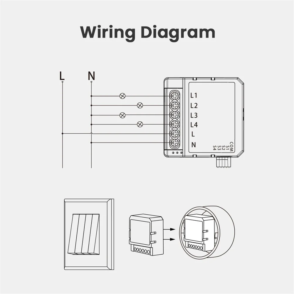 OUIO WiFi Tuya interruptor de cortina RF433 RF interruptor inteligente para persianas módulo de encendido/apagado Alexa Control de voz asistente de Google
