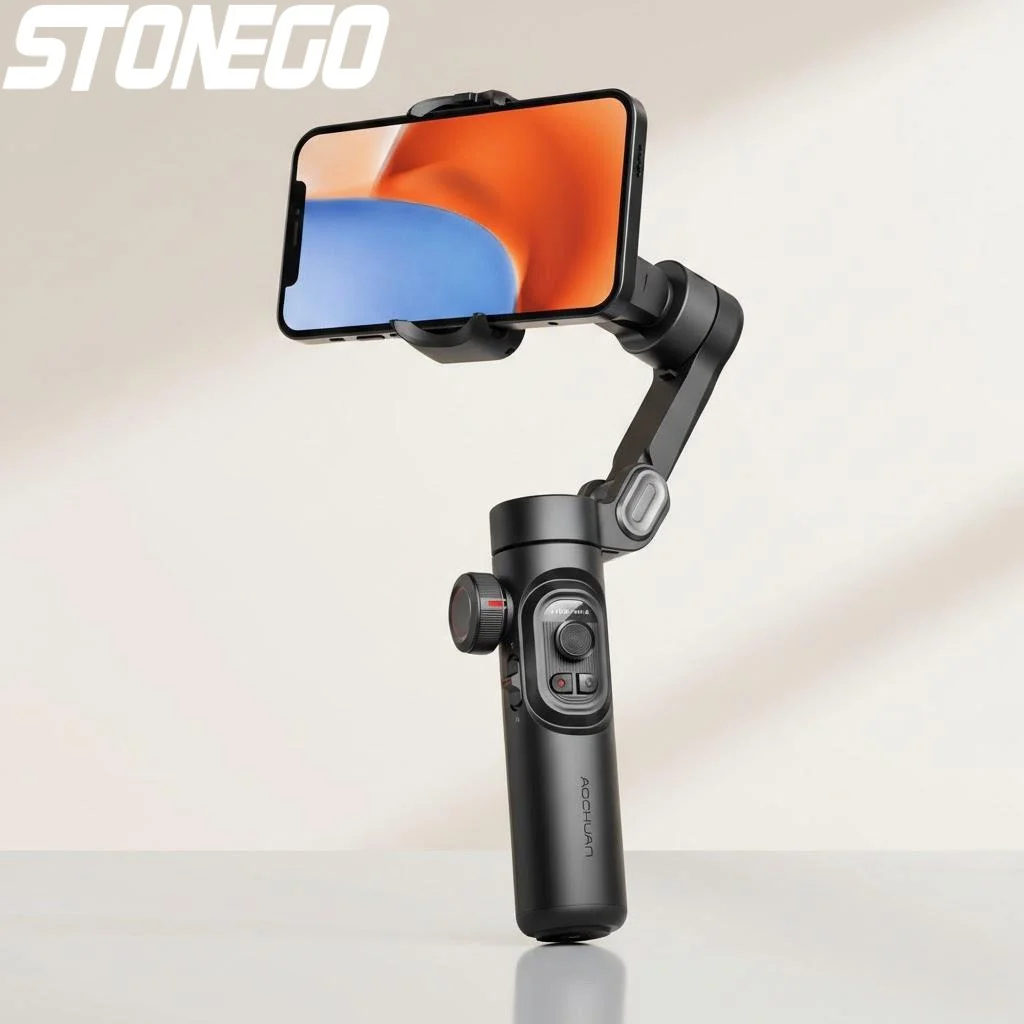 

3-осевой стабилизатор для смартфона, ручной, с защитой от тряски, селфи-палка, с функцией отслеживания лица, крепление для смартфона, для видеосъемки и влогов