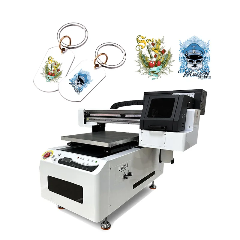 Sale 4050 Uv Flatbed Printer Double XP600 Head Uv Flatbed Printing Machine UV Led Flatbed Varnish Glass Bottle Printing Machine