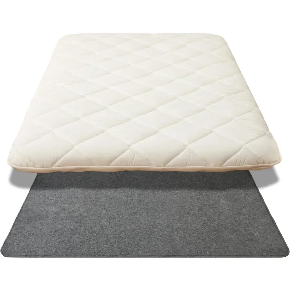 

%a Japanese Floor Futon Mattress Traditional Cotton Shikibuton Foldable Roll Up Bed Queen