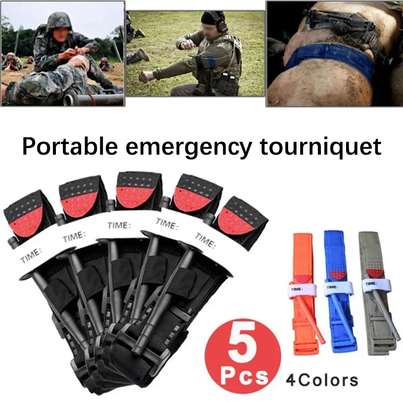 

1/2/5Pcs Portable First Aid Bleed Quick Stop Blood Control Stanch Tourniquet for Medic Rescue Emergency Release