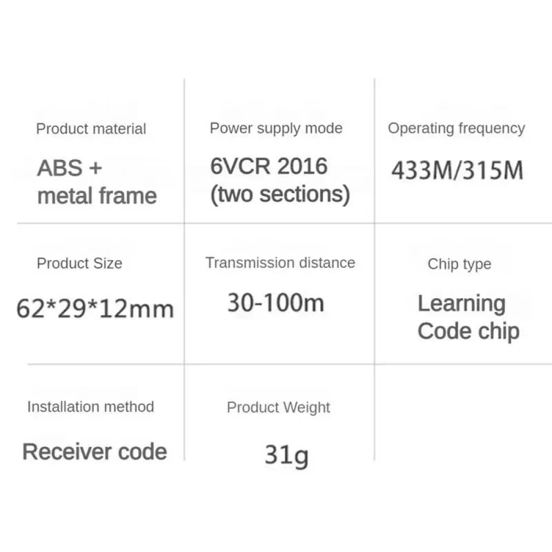 433MHz RF Remote Control Button Learning Code EV1527 Smart Home Transmitter For Led Light Car Gate Garage Door Alarm Key