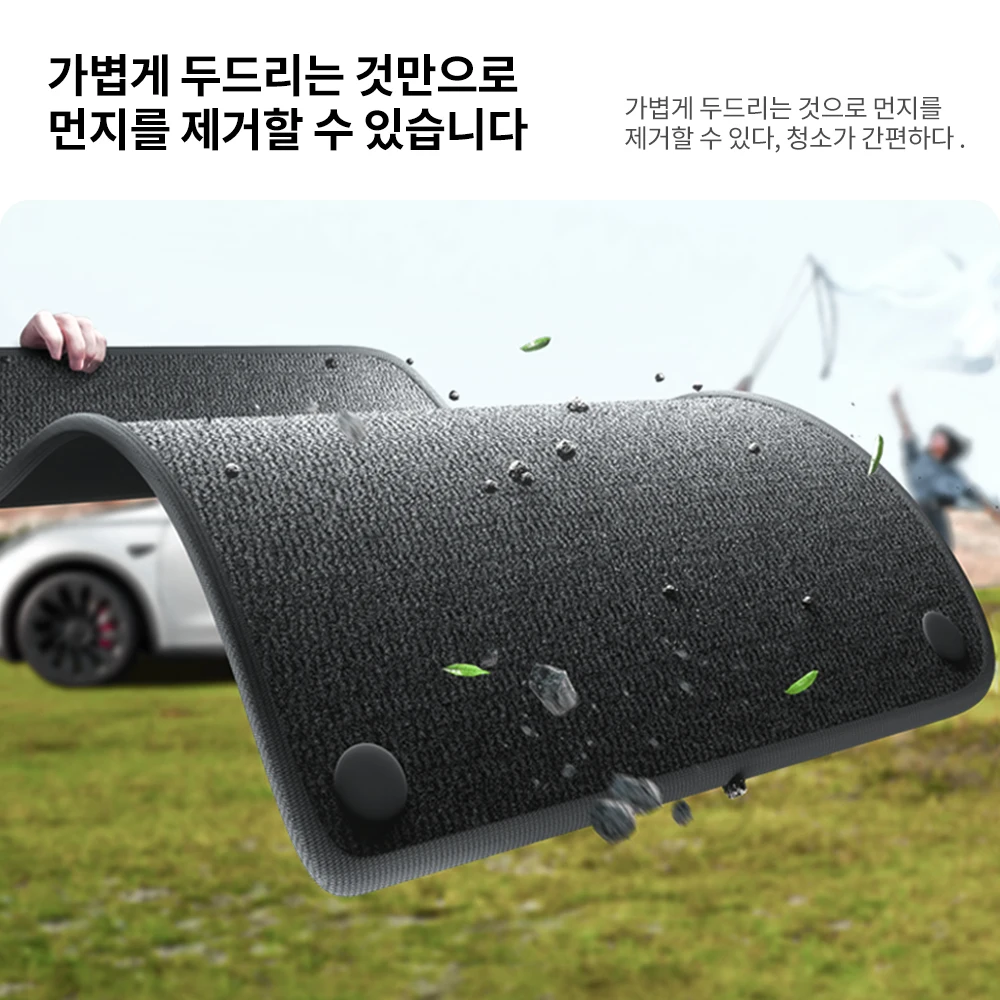 테슬라 바닥 매트 모델 Y 주니퍼 2025 자동차 트렁크 매트 러기지 매트 TPE 방수 미... - 5