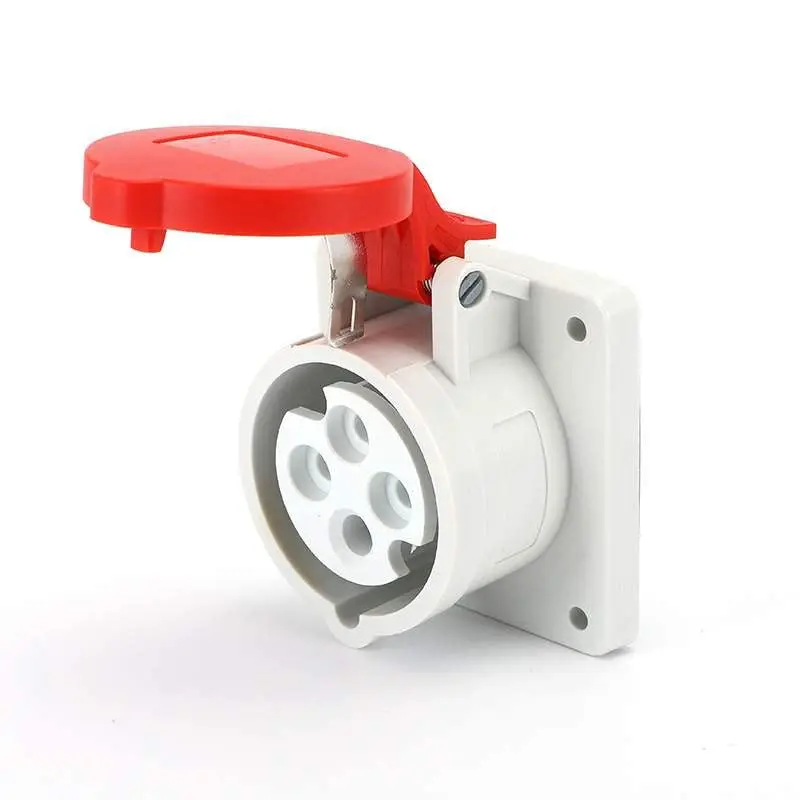 IEC60309 Waterproof CEE Industrial Connector Socket 4Pin 32A 380V-415V 3P+E IP44 (Type-4