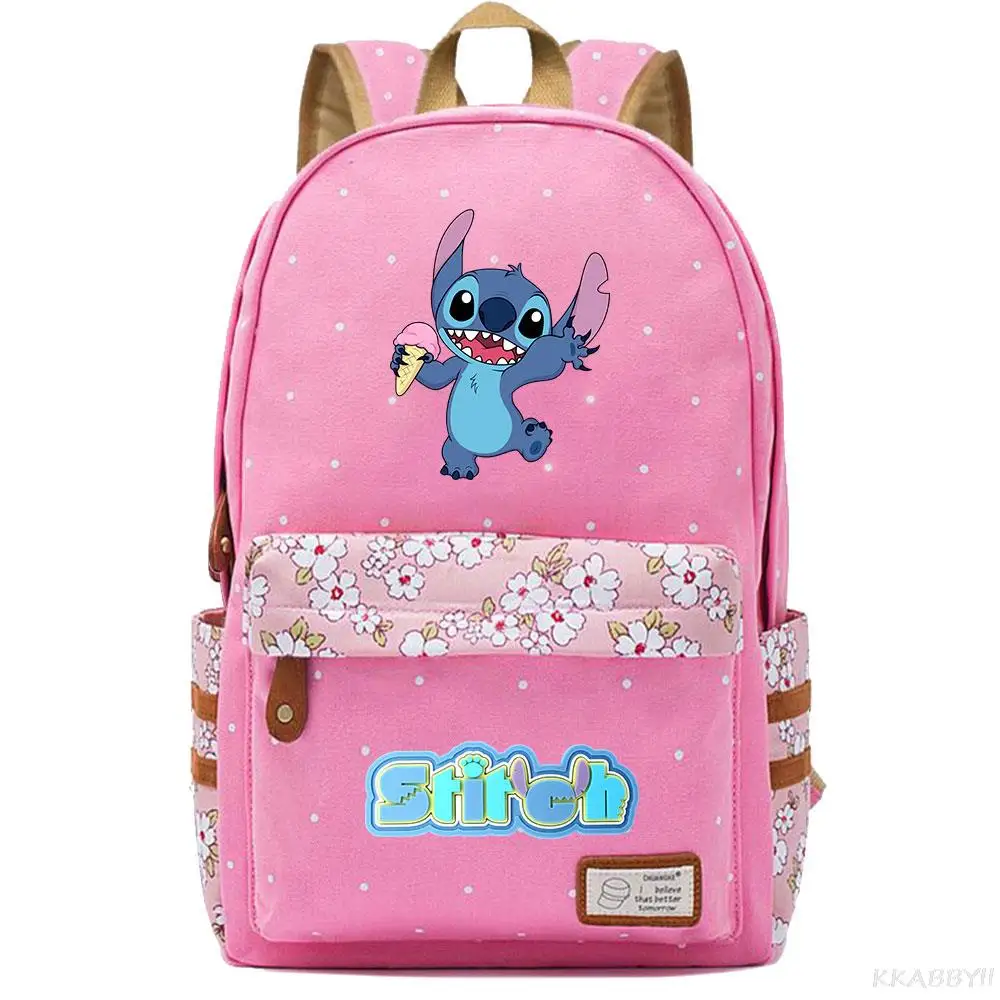 Disney Stitch Backpack Boys Girls School Bags For Teenagers Unisex School Laptop Mochilas Travel Casual Bags