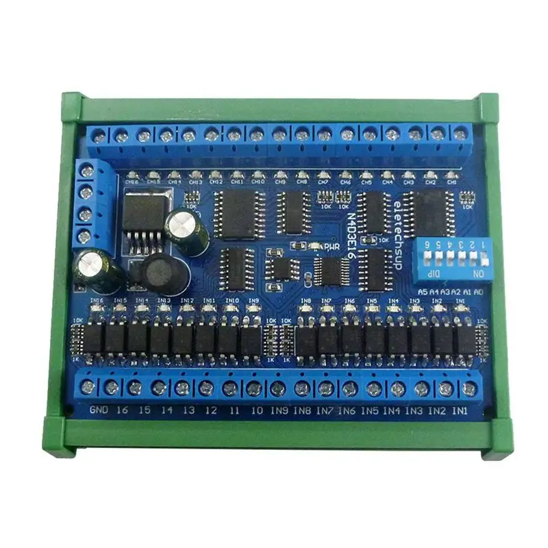 ABKQ-2X DC 12V 24V 16 In 16 Out RS485 Remote Switch PLC IO Expansion Board Modbus RTU Multifunctional Convenience Module