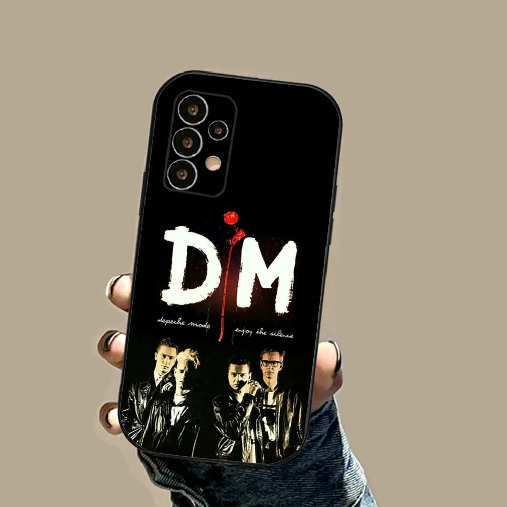 D-Depeche M-Mode Rock Band Phone Case For Samsung S24,23,23,22,30,21,10,9,Note20 Ultra,Lite,Ultra,5G,Plus,FE,Black Soft Case