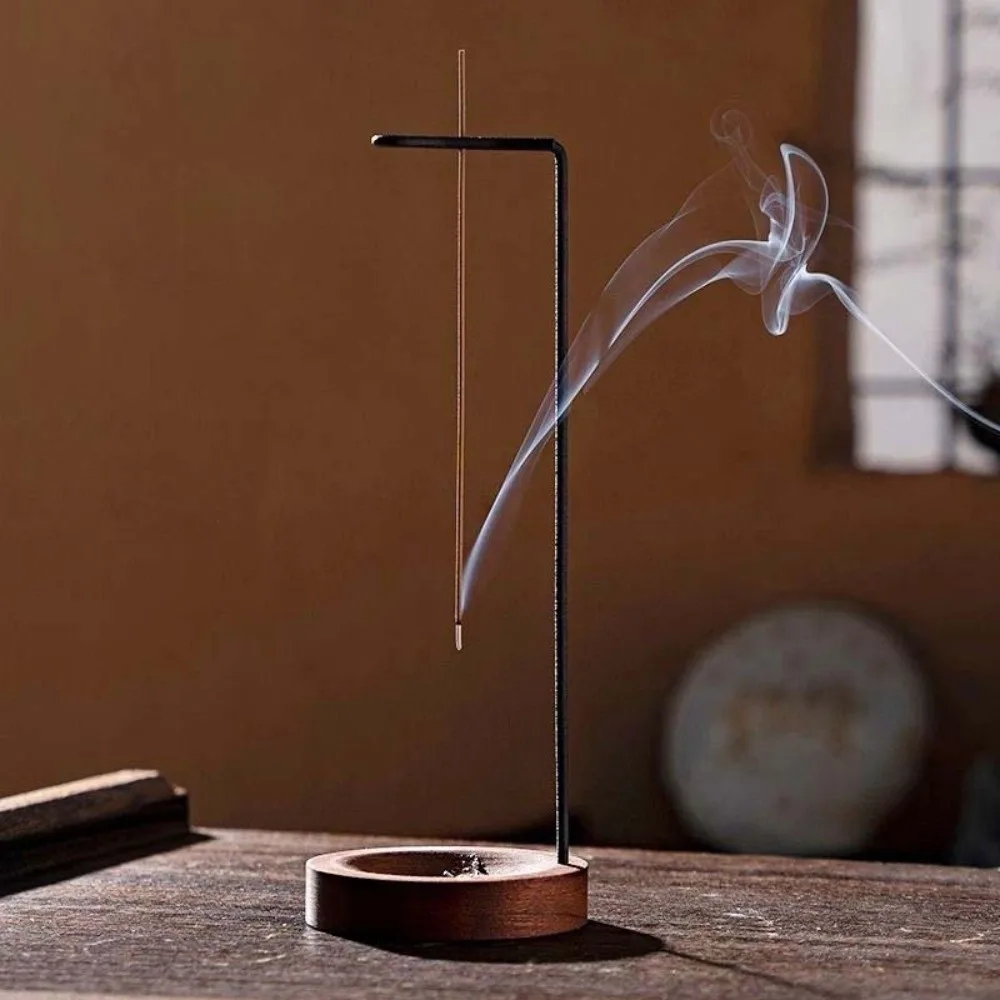 Incense Burner Mosquito Incense Plate Holder Anti-Ash Design Upside Down Sandalwood Storage Rack Desktop Decor Indoor