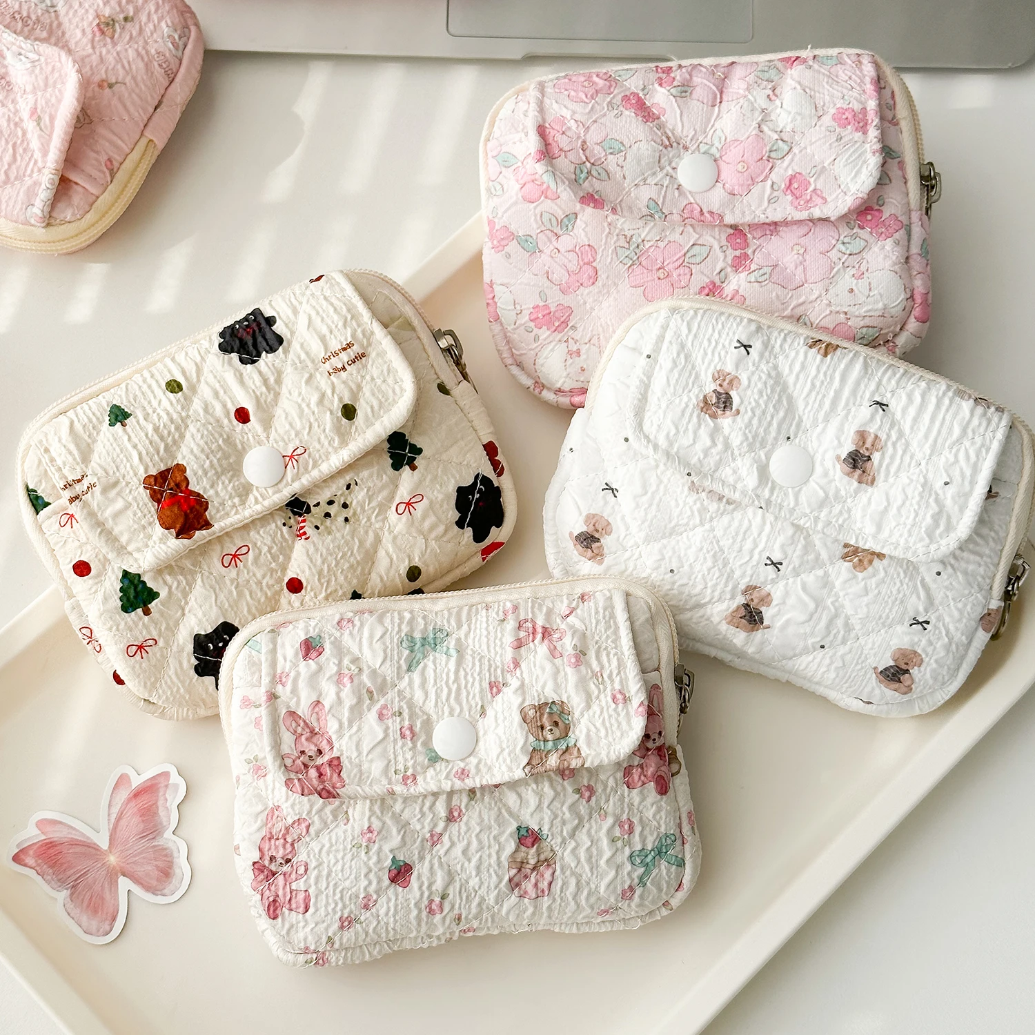 

Милый мультяшный кошелек для монет, многокарманная сумка для хранения ключей и документов, хлопковая ткань, женский весенний квадратный кошелек Faion