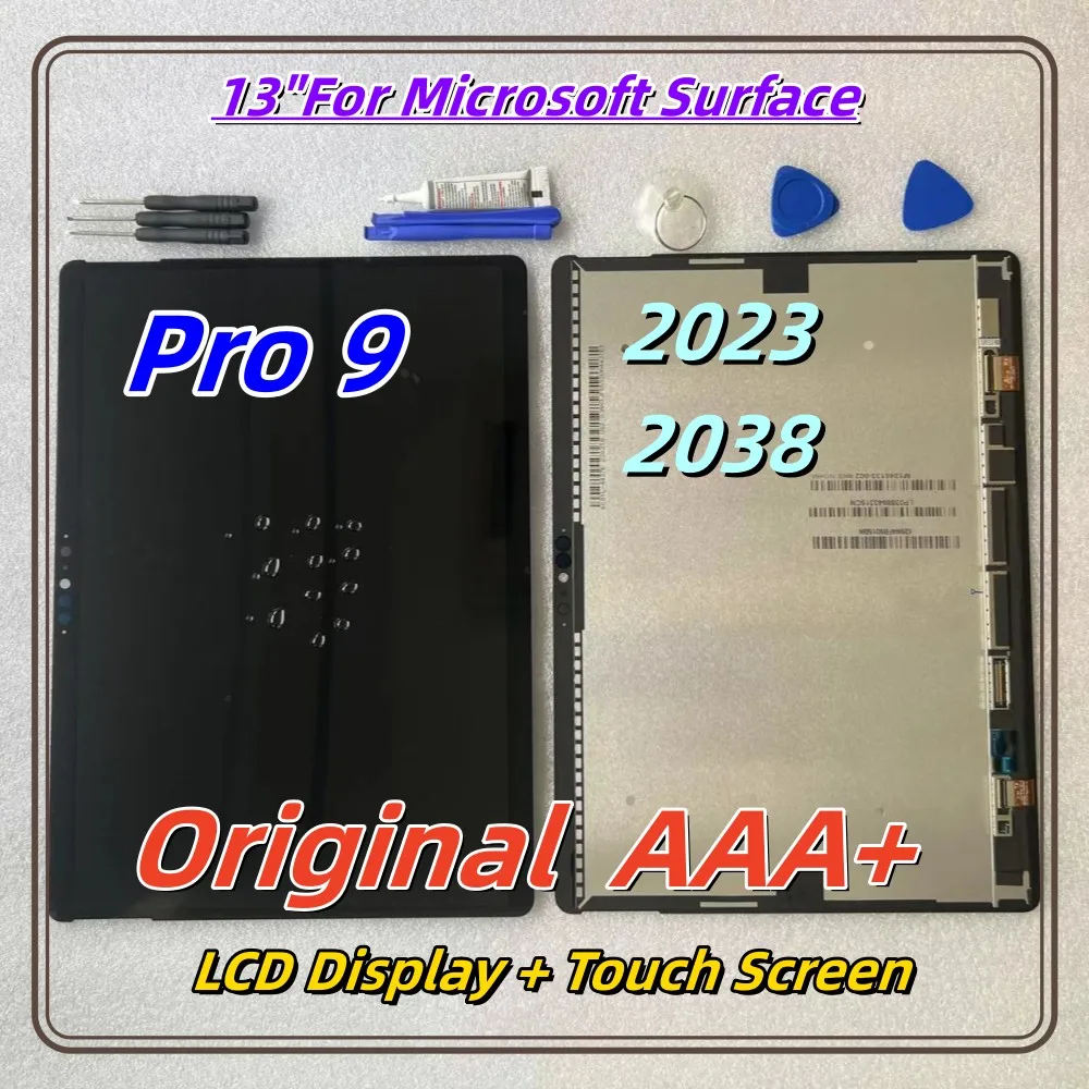 AAA+Original For Microsoft Surface Pro 9 2038 LCD Display Touch Screen Digitizer Assembly For Surface Pro9 2038 Display Pro9 LCD