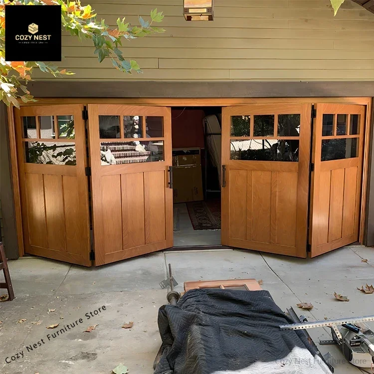 

Australian Customized Hidden Aluminium Metal Luxury Modern Double Automatic Bifold Garage Door for Homes