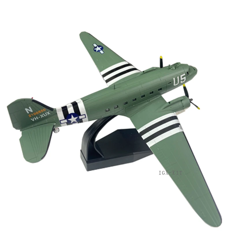 1:100 C47 Transport Fighter U5 Bult Route Transport Diecast Metaal Simulatie Afgewerkt Legering Vliegtuig Model Ornament Speelgoed Collectie